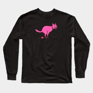 Cute Funny Pink Dog Poo Long Sleeve T-Shirt